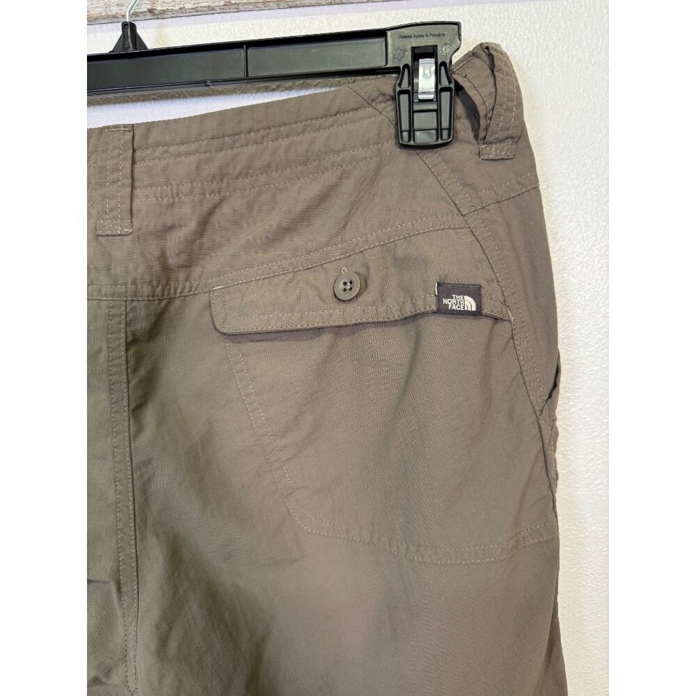 The North Face Womens Nylon Roll-Up Pants 10 Khaki Drawstring Waist Outdoor - Picture 10 of 15